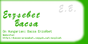 erzsebet bacsa business card